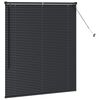 vidaXL Window Blind with Curtains Manual Black Aluminium