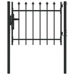 vidaXL Fence Gate Grey 100 x 75 cm Powder coated steel