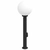 vidaXL Bollard Light with Sensor&Outlet 80 cm Black IP44