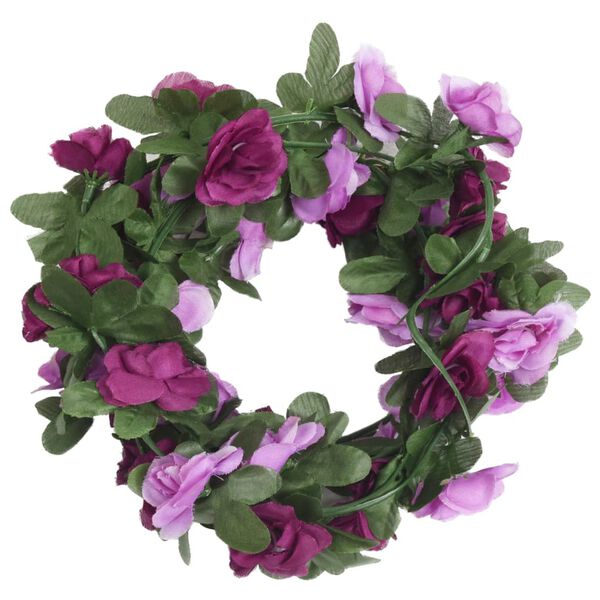 vidaXL Christmas Flower Garlands 6 pcs Spring Light Purple 250 cm