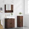 vidaXL Bathroom Furniture Set 3 pcs Brown Oak Engineered wood & Metal