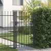 vidaXL Fence Gate Grey 100 x 150 cm Powder coated steel