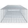 vidaXL Gabion Basket with Cover 400x100x50 cm Galvanised Iron