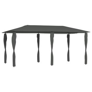 vidaXL Gazebo with Post Covers 2.98x5.3x2.59 m Anthracite 160 g/m&sup2;