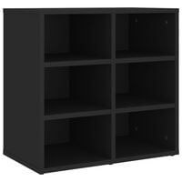 vidaXL Shoe Cabinet Black 52.5x30x50 cm