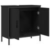 vidaXL Bathroom Sink Cabinet Black 60x30x60 cm Engineered Wood