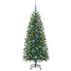 vidaXL Artificial Christmas Tree with 150 LEDs Green 150 cm PE and PVC