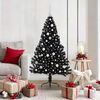 vidaXL Artificial Pre-lit Christmas Tree Black 150 cm PVC