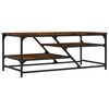 vidaXL Coffee Table Smoked Oak 100x49x40 cm Engineered Wood