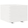 vidaXL Garden Planter White 60x60x49.5 cm Solid Wood Pine