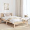 vidaXL Bed Frame with Headboard Natural 75 x 190 cm Solid Pine Wood