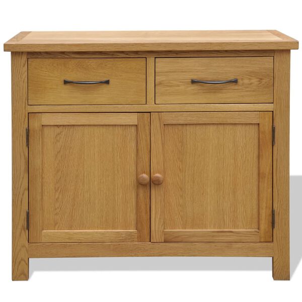 vidaXL Sideboard 90x33.5x83 cm Solid Oak Wood