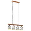 vidaXL Industrial Ceiling Lamp Silver E27 Mango Wood