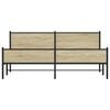 vidaXL Metal Bed Frame without Mattress Sonoma Oak 200x200 cm