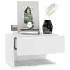 vidaXL Wall-mounted Bedside Cabinet High Gloss White