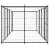 vidaXL Outdoor Dog Kennel Steel with Roof 12.1 m&sup2;