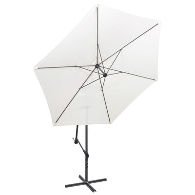 vidaXL Cantilever Umbrella 3 m Sand White