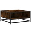 vidaXL Coffee Table Smoked Oak 60.5x60.5x30 cm Engineered Wood and Metal