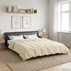 vidaXL Winter Duvet Quilted Cream 220 x 240 cm Microfiber
