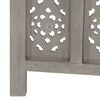 vidaXL Hand carved 5-Panel Room Divider Grey 200x165 cm Solid Mango Wood