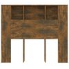 vidaXL Headboard Cabinet Smoked Oak 120x18.5x102.5 cm