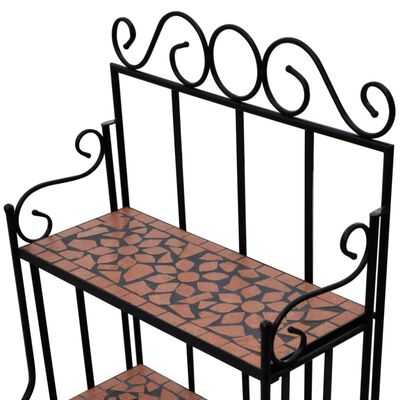 Plant Stand Plant Display Terracotta Colour Mosaic Pattern