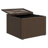 vidaXL Garden Stool Brown 55 x 55 x 37cm Poly Rattan