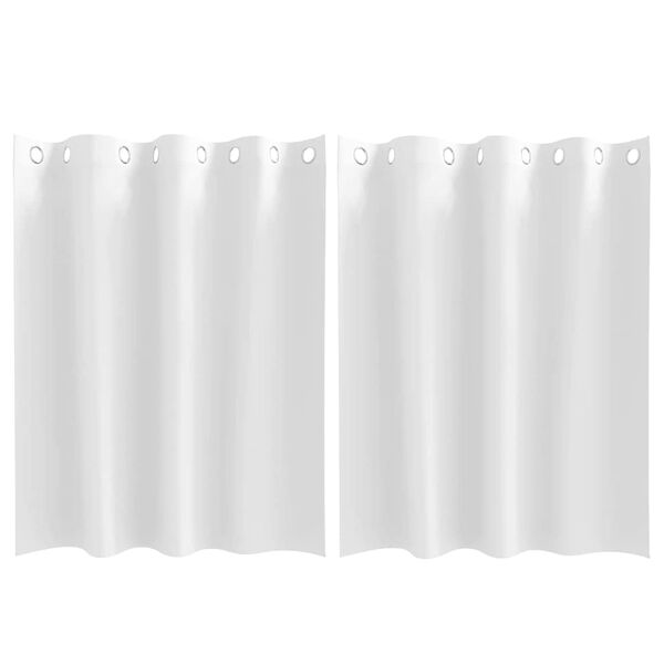 vidaXL Blackout Curtains with Rings 2 pcs Pure White 140 x 140 cm