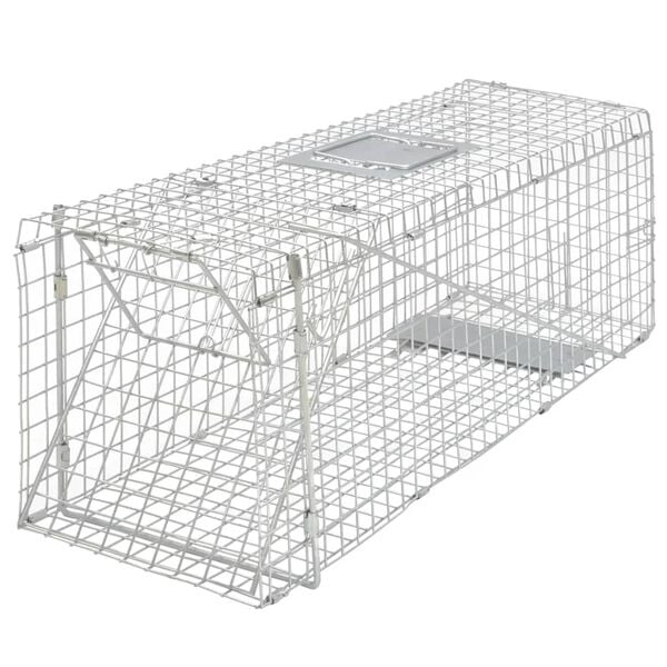 vidaXL Galvanised Live Trap 80 cm