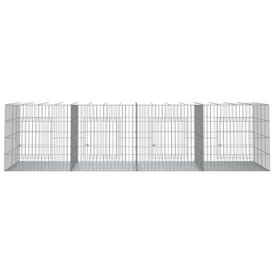 vidaXL 4-Panel Rabbit Cage 217x79x54 cm Galvanised Iron