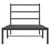 vidaXL Metal Bed Frame without Mattress with Headboard Black 90x190cm