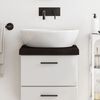 vidaXL Bathroom Countertop Dark Brown 40x30x(2-6) cm Treated Solid Wood