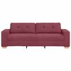 vidaXL Sofa Wine Red 221 x 78 x 80 cm Fabric