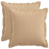 vidaXL Throw Pillow 2 pcs HOUTEN Cream 35 x 35 cm Faux Linen