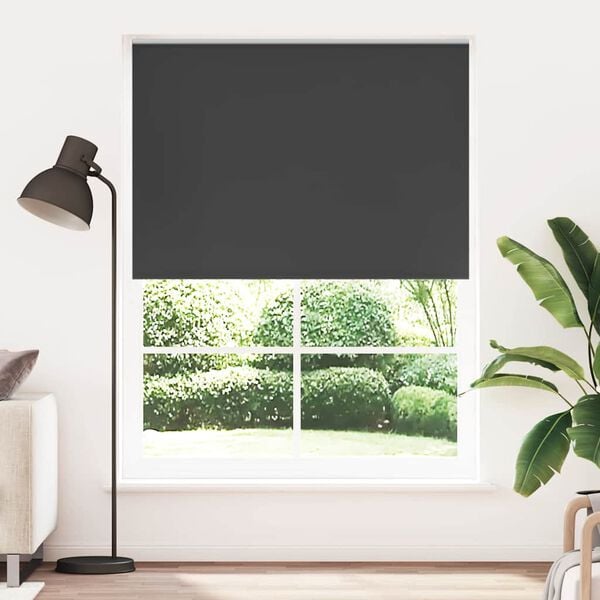 vidaXL Roller blind blackout 164.4x230 cm Fabric Width 160 cm black