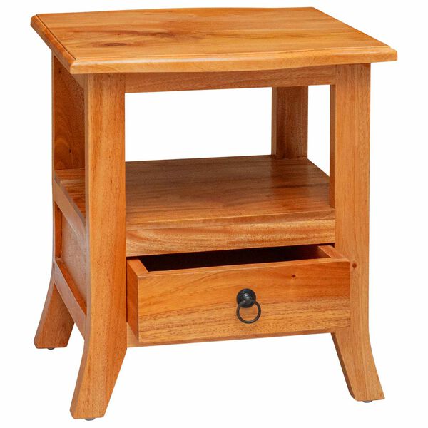 vidaXL Bedside Cabinet Natural 40 x 40 x 45.5 cm Solid Mahogany Wood