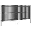 vidaXL Garden Fence Gate Steel 400x175 cm Anthracite