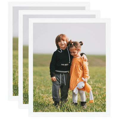 vidaXL Photo Frames Collage 3 pcs for Wall or Table White 50x60 cm MDF