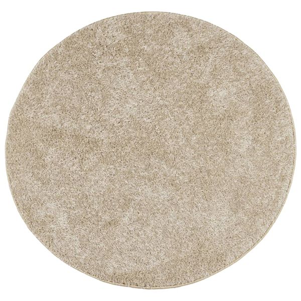 vidaXL Rug ISTAN High Pile Shiny Look Beige &Oslash; 200 cm