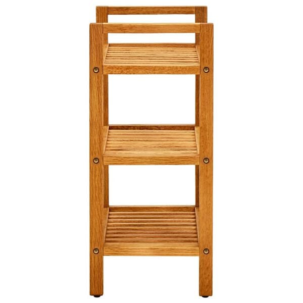 vidaXL Shoe Rack with 3 Shelves 50x27x60 cm Solid Oak Wood
