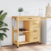 vidaXL Kitchen Trolley MONZA 84x40x88.5 cm Solid Wood Pine