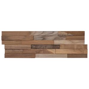 vidaXL Wall Panel 10 pcs Natural 56 x 18 x 2 cm Solid Teak wood