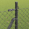 vidaXL Fence Post Grey 10 x 1 m (40 x 40 mm mesh) Steel and PVC