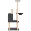 vidaXL Cat Tree with Sisal Scratching Posts Dark Grey 132 cm