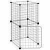 vidaXL 8-Panel Pet Cage with Door Black 35x35x70 cm Steel