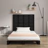 vidaXL Wall Headboard Black 141x3x91.5 cm Solid Wood Pine