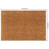 vidaXL Door Mat Natural 60x90 cm Tufted Coir