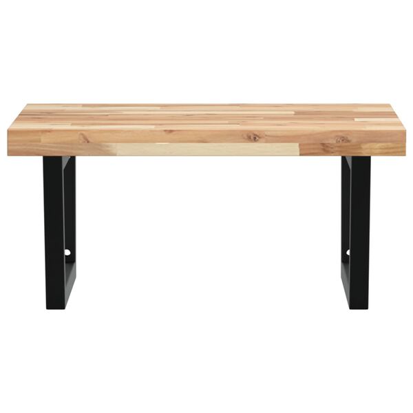 vidaXL Basin Shelf Wall Mounted Steel and Solid Wood Acacia