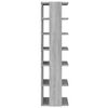 vidaXL Shoe Racks 2 pcs Grey Sonoma 27.5x27x102 cm Engineered Wood