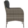 vidaXL Garden Chairs with Cushions 2 pcs Grey Poly Rattan